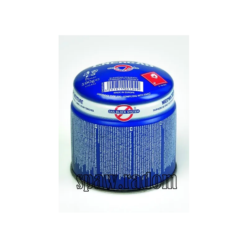 Kartusz przebijany z gazem propan - 190g z zaworkiem bezpieczeństwa (M0231)