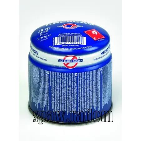 Kartusz przebijany z gazem propan - 190g z zaworkiem bezpieczeństwa (M0231)