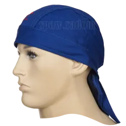 Chusta spawalnicza - niebieska trudnopalna bawełna (W0006)