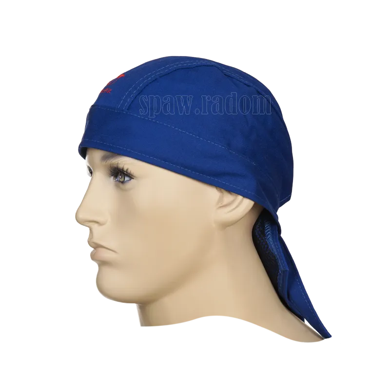 Chusta spawalnicza - niebieska trudnopalna bawełna (W0006)