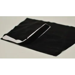 Czarna, skórzana osłona przodu szyi z licowej skóry wieprzowej (W0011)