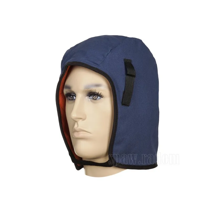 Niebieska, bawełniana czapka pod kask - warunki umiarkowane do srogich (W0014)