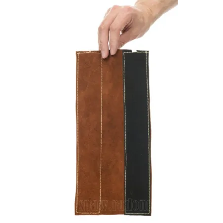 15cm skórzane przedłużenie z dwoiny bydlęcej dla nagolennika spawalniczego (W0099) - Lava Brown (W0100)