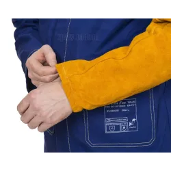 Skórzane rękawy spawalnicze z dwoiny bydlęcej (para) GOLDEN BROWN (W0097)