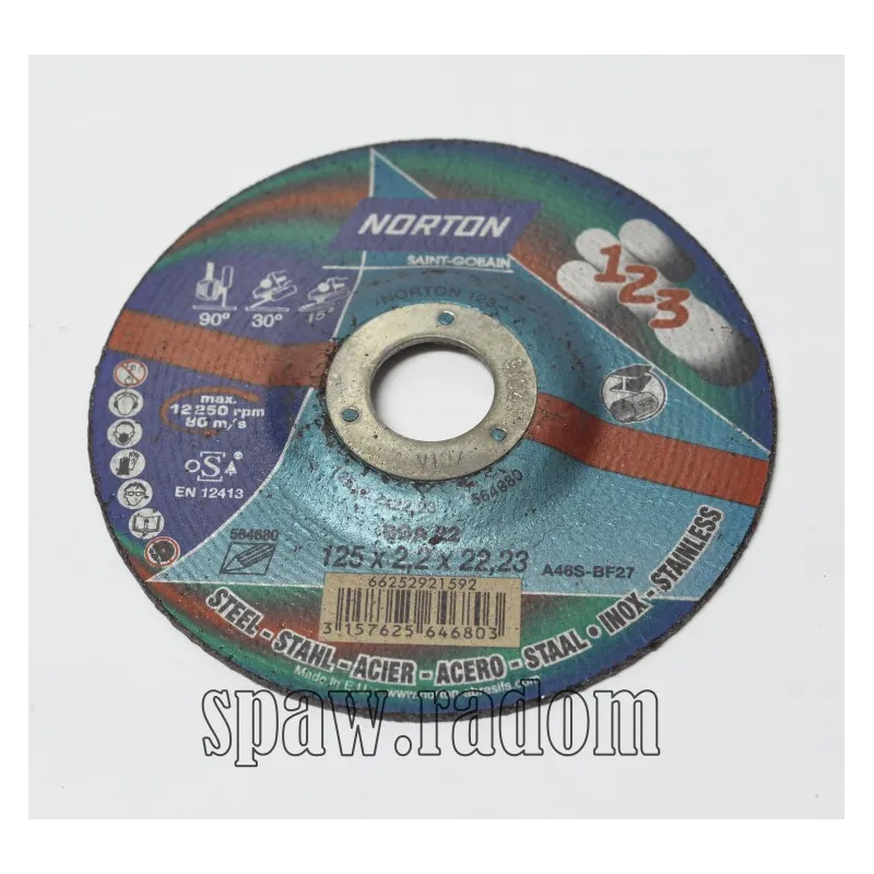 Tarcza uniwersalna 125x2.2x22.23 1-2-3 NORTON (N0072)