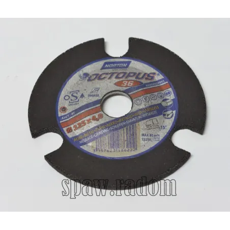 Tarcza do szlifowania metal/inox 125x4.0x22.23 Octopus NORTON (N0058)