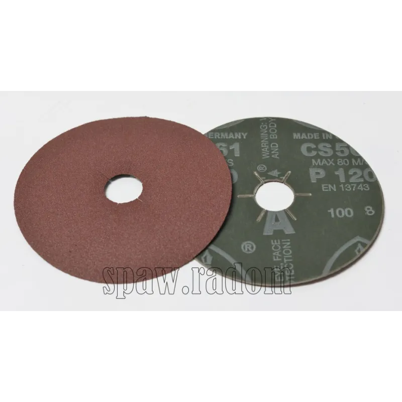 Krążek fibra CS 561 fi 125 x 22 stal gr 100 KLINGSPOR (K0258)