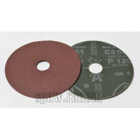 Krążek fibra CS 561 fi 125 x 22 stal gr 100 KLINGSPOR (K0258)