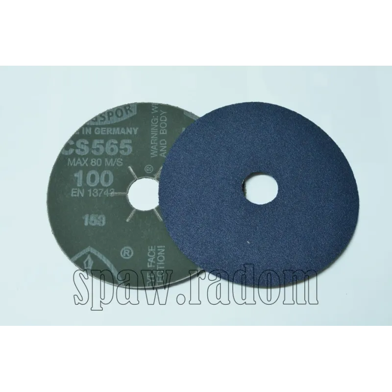 Krążek fibra CS 565 fi 125 x 22 stal nierdzewna KLINGSPOR