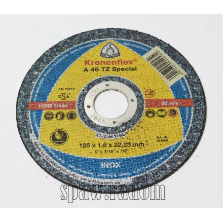 Tarcze do cięcia inox A46TZ Special 125x1,6x22,2 KLINGSPOR (K0022)