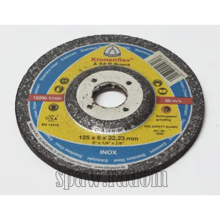 Tarcza do szlifowania inox A24N Supra 125x6,0x22 KLINGSPOR (K0025)