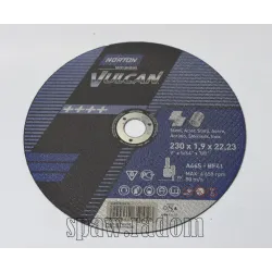 Tarcza do cięcia metal/inox Vulcan 230x1.9x22.23 NORTON (N0054)