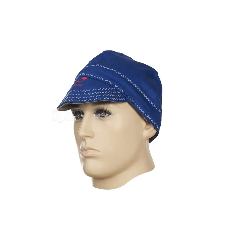 Czapka niebieska trudnopalna bawełna 58cm (W0200)