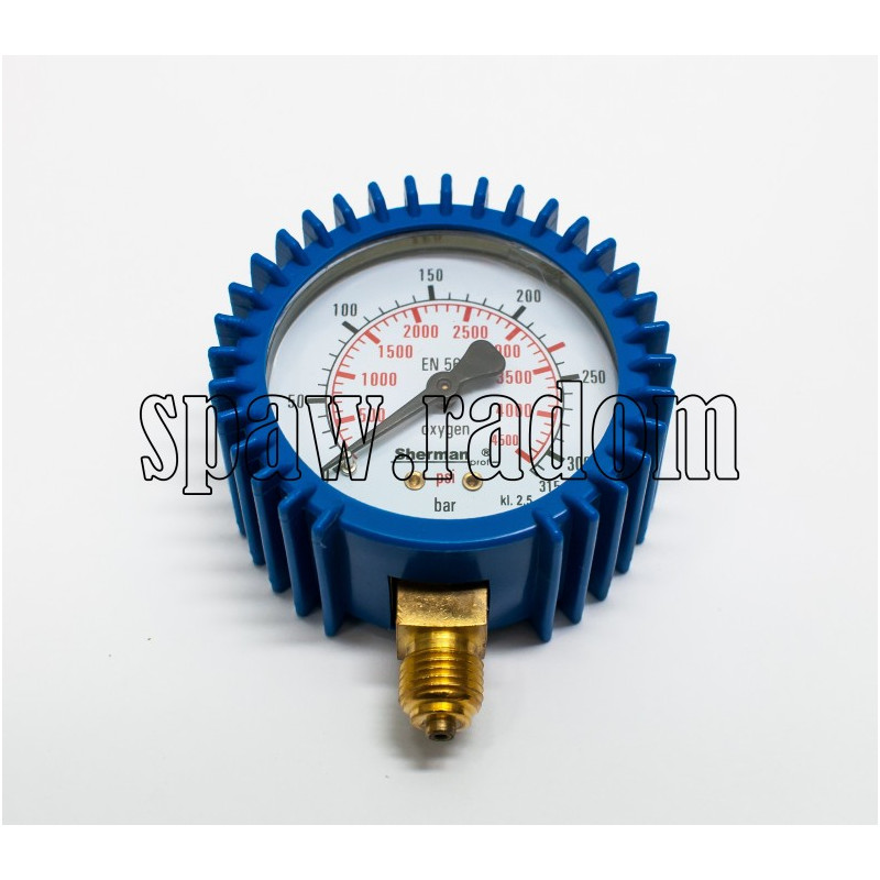 Manometr tlenowy ciśnieniowy 315bar gwint 1/4 63mm (IMPORT) (IM0474)