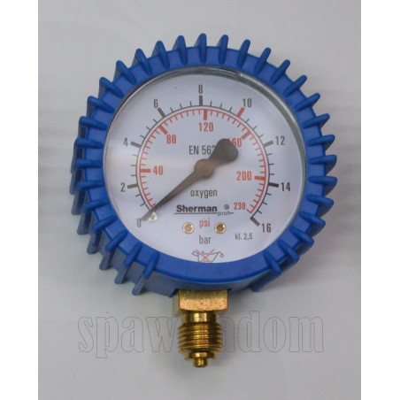 Manometr tlenowy roboczy 16bar gwint 1/4 63mm (IMPORT) (IM0473)