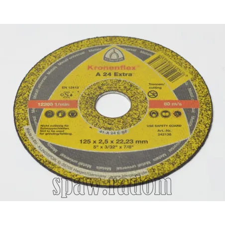 Tarcza do cięcia metalu A24 Extra 125x2,5x22 KLINGSPOR (K0012)