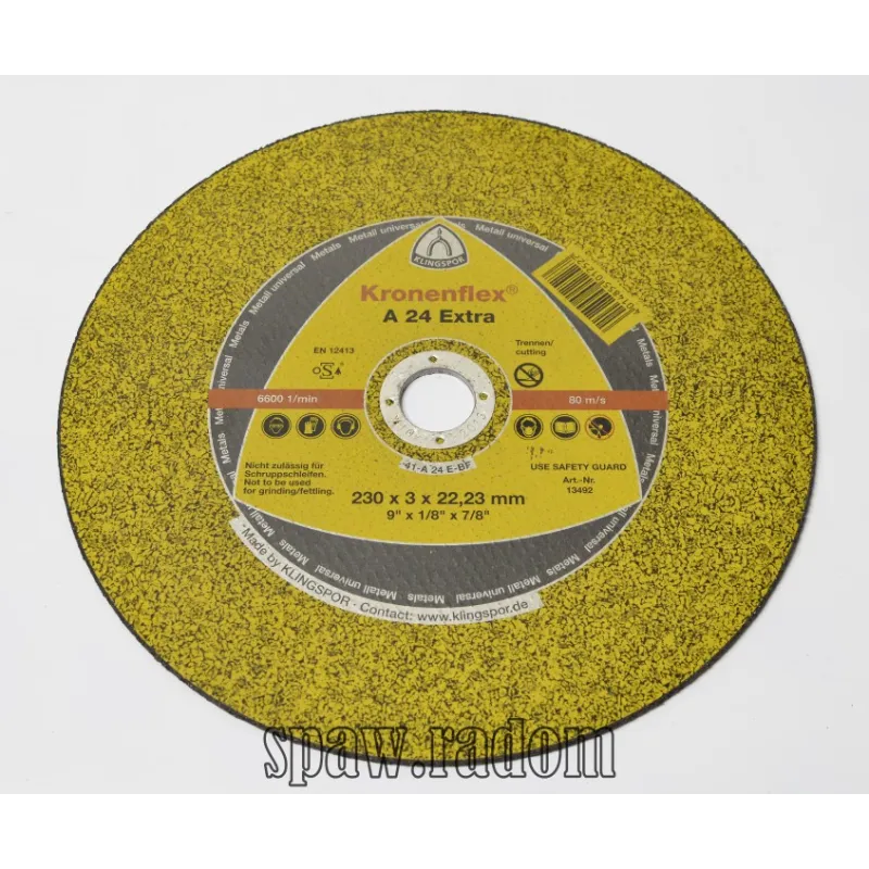 Tarcza do cięcia metalu A24 Extra 230x3,0x22 KLINGSPOR (K0013)