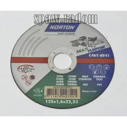 Tarcza do cięcia uniwersalna MULTI-PURPOSE 125x1.6x22.23 NORTON (N0071)