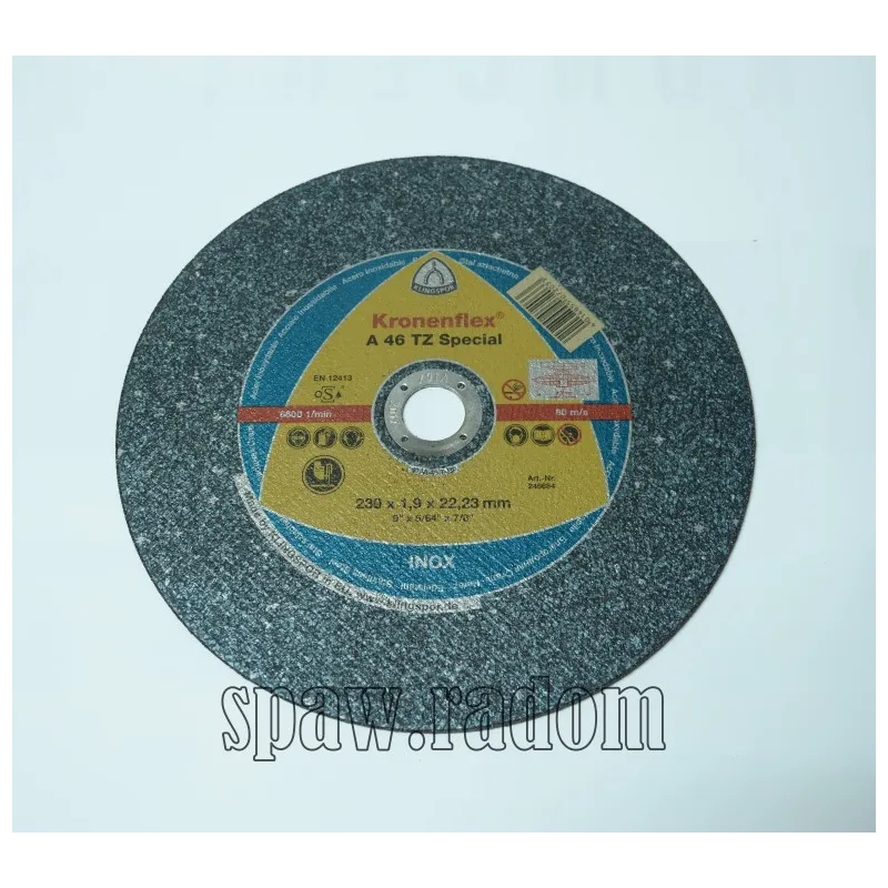 Tarcze do cięcia inox A46TZ Special 230x1,9x22,2 KLINGSPOR (K0024)