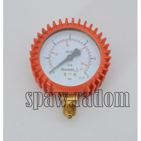 Manometr propan-butan 6bar gwint 1/4 63mm (IMPORT) (IM0472)