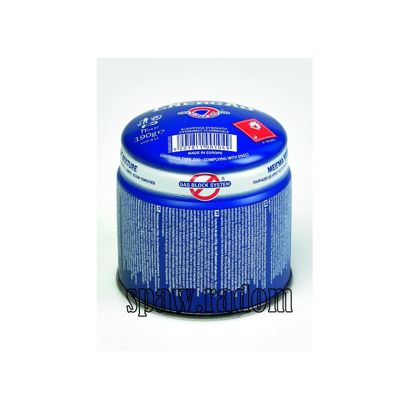 Kartusz przebijany z gazem propan - 190g z zaworkiem bezpieczeństwa (M0231)