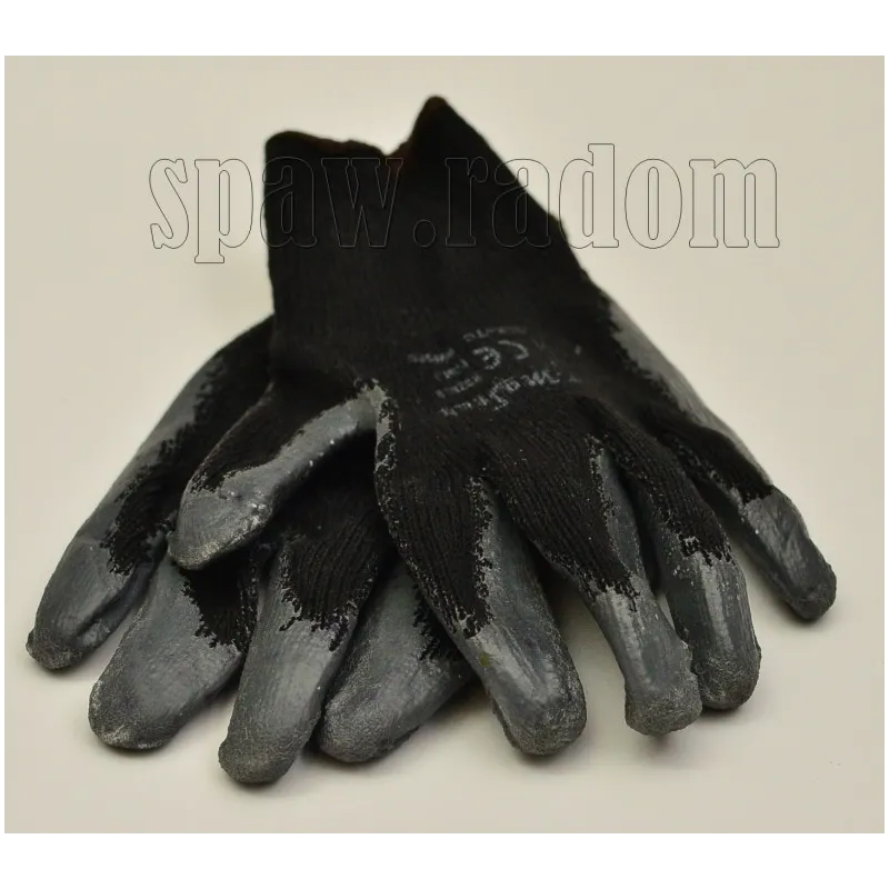 Rękawice robocze dziane bawełniane powlekane latexem nr 9 (W0465)