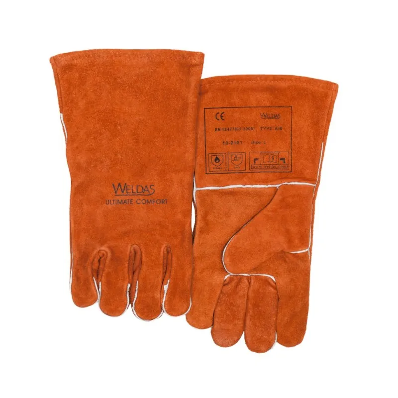 Rękawice spawalnicze do uchwytów MIG oraz elektrodowych czerwone XL (W02333)