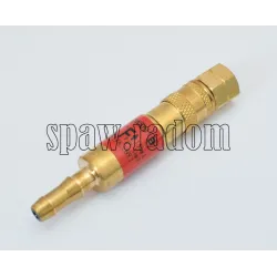 Bezpiecznik przypalnikowy z szybkozłączką do acetylenu/gazu ziemnego/propanu EBSp-F (IM0689)