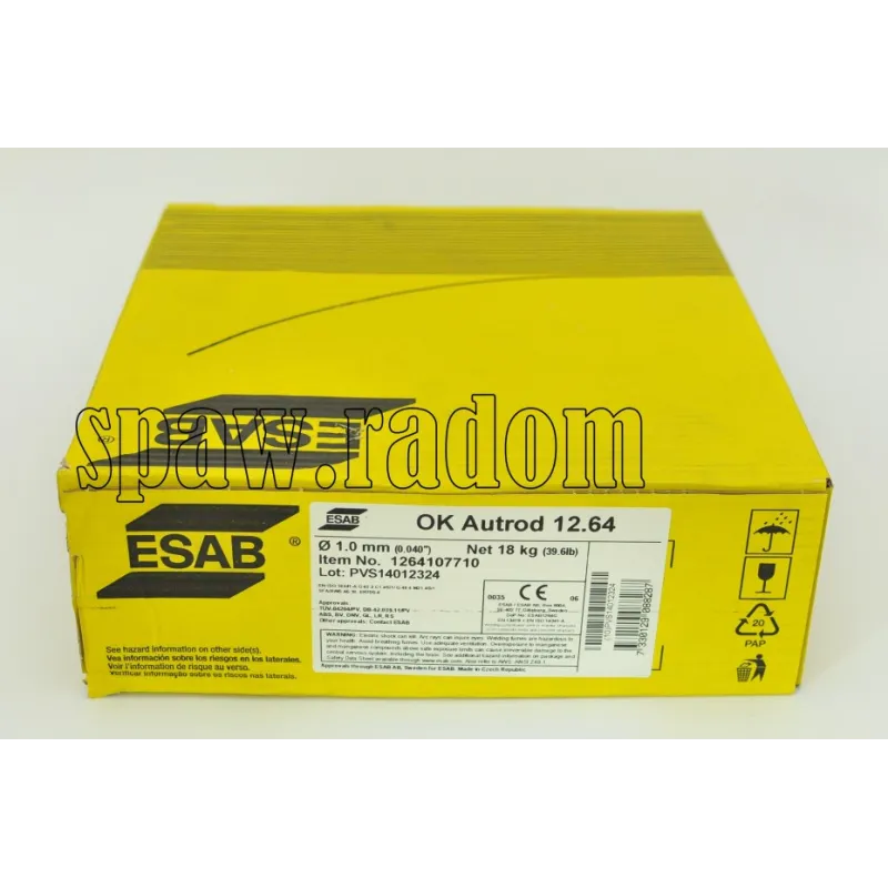 Drut do spawania SG3 OK AUTROD 12.64 1,0/18kg ESAB (ESAB6415)