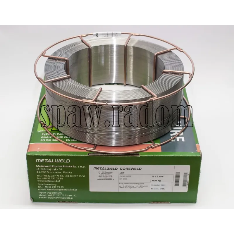 Drut proszkowy do napawania Coreweld fi 1,2/15kg METALWELD (M6238) zamiennik drutu Fluxofil M58