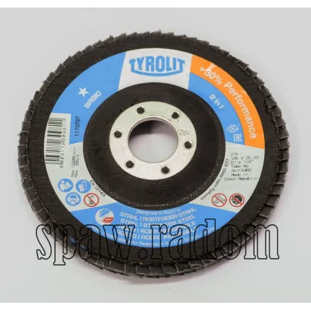 Ściernica lamelkowa fi 125x22 gr 60 metal/inox Basic/ONE TYROLIT (T0001)