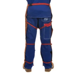 Spodnie spawalnicze skórzane z otwartym tyłem Lava Brown (W0529)