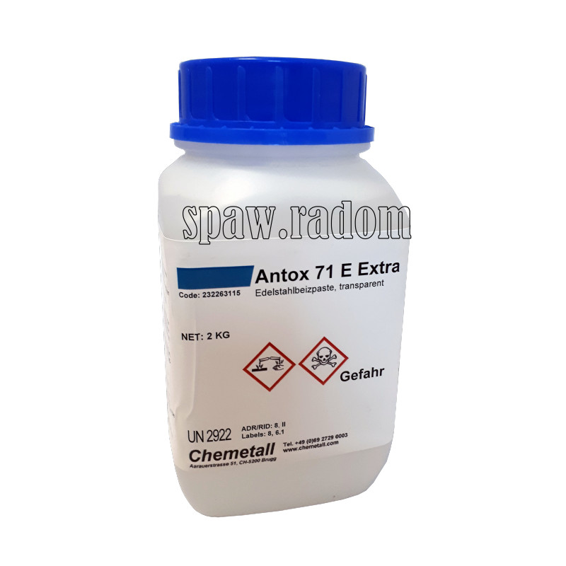 Preparaty do trawienia, czyszczenia, pasywacji, konserwacji