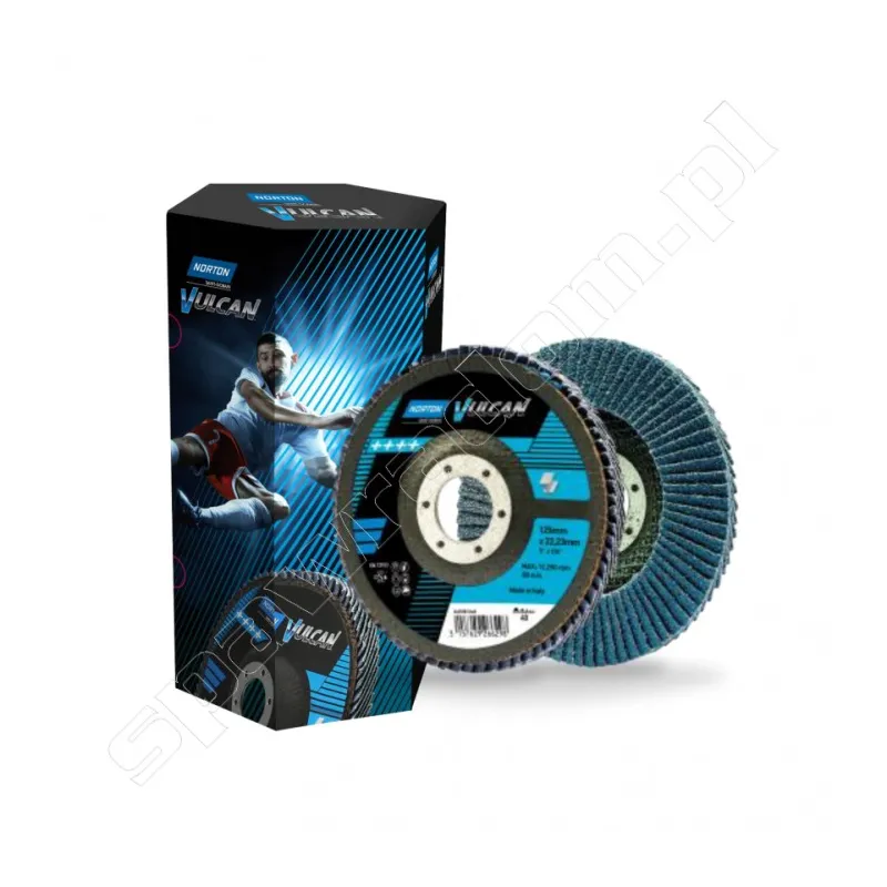 Ściernica lamelkowa cyrkon 125x22 gr 40 (Zestaw 50 szt.) Vulcan NORTON (N6977)