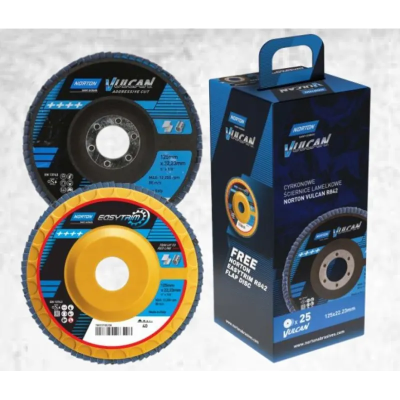 Ściernica lamelkowa cyrkon 125x22 gr 60 (Zestaw 26 szt.) Vulcan NORTON (N8745)