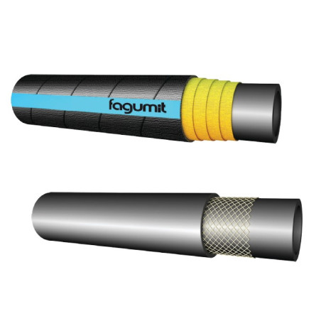 Wąż do pary wodnej 143°C (guma czarna) FAGUMIT VAPOR 145