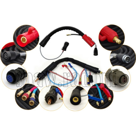 Adaptery do uchwytów TIG chłodzonych powietrzem - podłączenie EWM