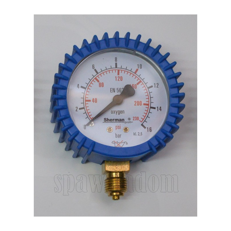 Manometr tlenowy roboczy 16bar gwint 1/4 63mm (IMPORT) (IM0473)