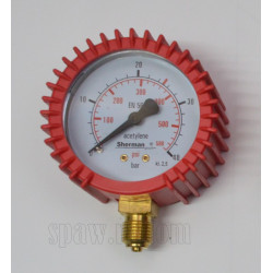 Manometr acetylen ciśnieniowy 40bar gwint 1/4 63mm (IMPORT) (IM0471)