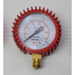 Manometr acetylen roboczy 2,5bar gwint M12x1,5 63mm (PERUN) (IM0476)