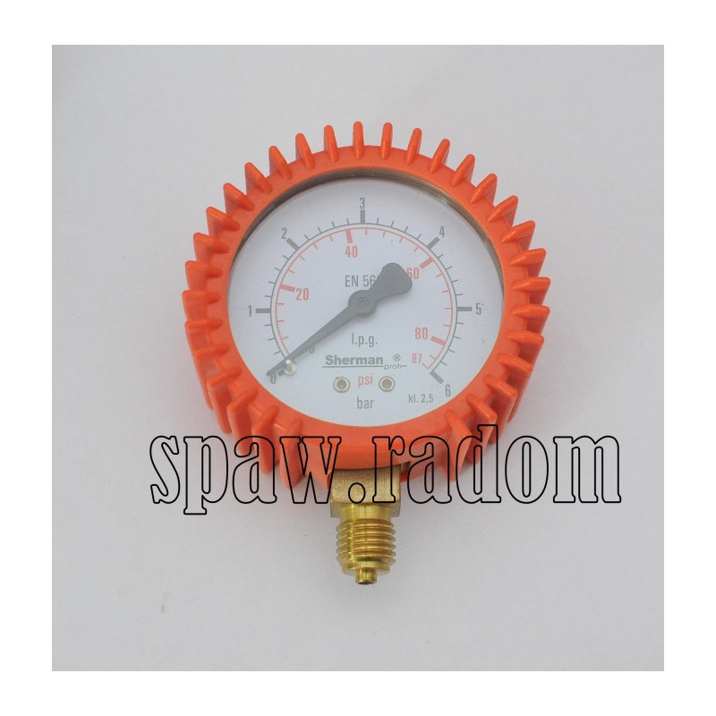 Manometr propan-butan 6bar gwint M12x1,5 63mm (PERUN) (IM0478)