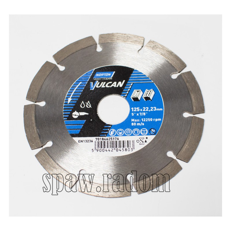 Tarcza diamentowa Vulcan Universal 125 x 22,23 NORTON (N0080)