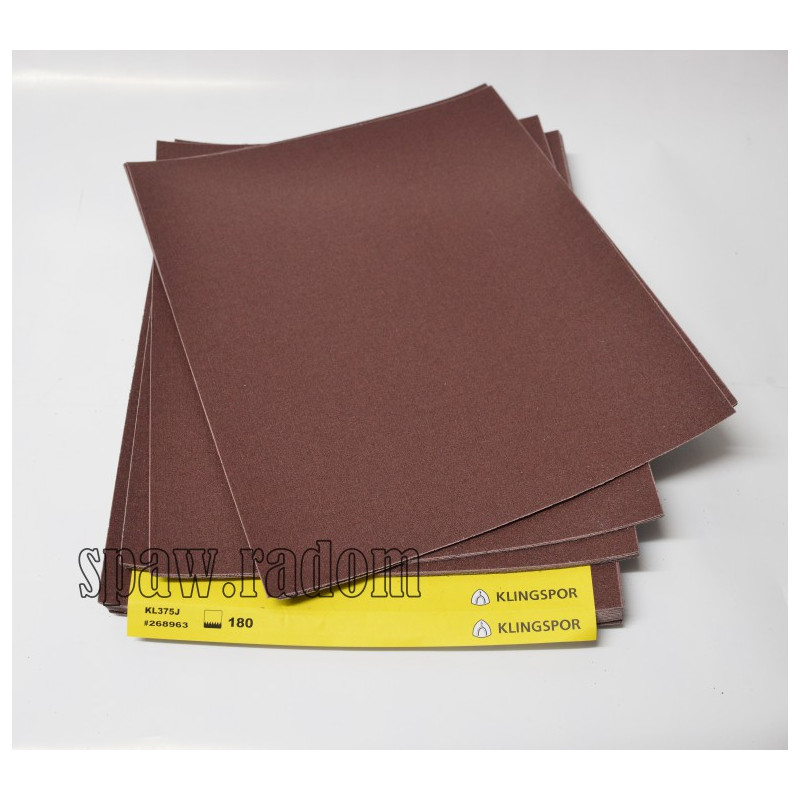 Płótno ścierne w arkuszu 280x230 KL 375 J metal/drewno KLINGSPOR
