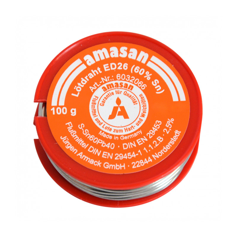 Cyna z topnikiem do lutowania ED26 (drut) fi 2,5/ 100g (AM0007)