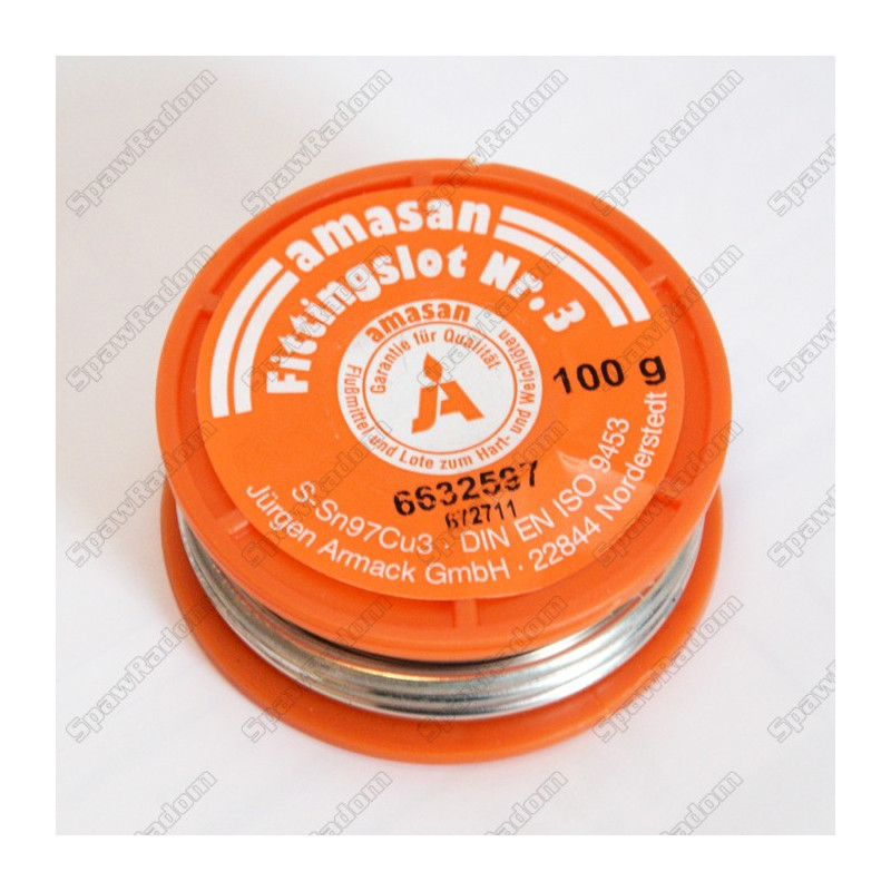 Lut miękki S-Sn97Cu3 do miedzi fi 2,5/ 100g (AM0013)