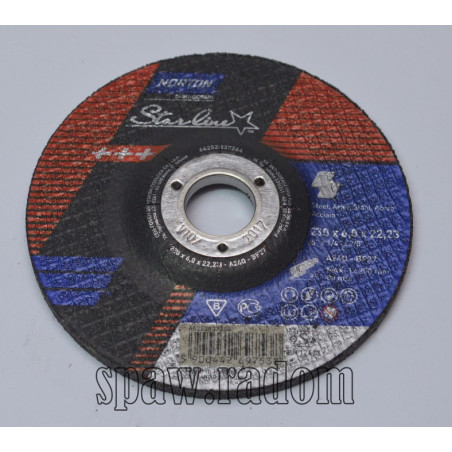 Tarcza do szlifowania metalu Starline 230x6.0x22.23 NORTON (N0030)