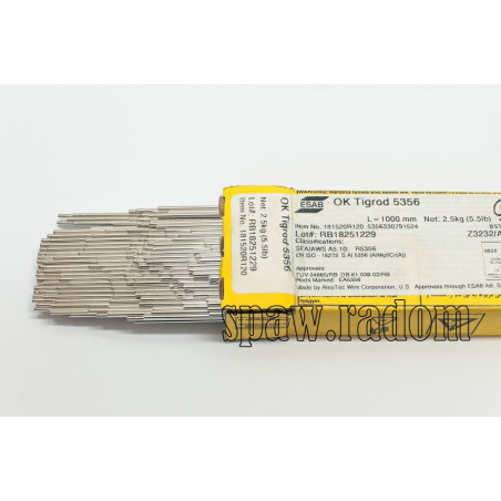 Drut do spawania OK TIGROD 5356 AlMg5 fi 3,2/2,5kg ESAB (ESAB2297) (cena za 1kg)