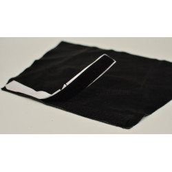 Czarna, skórzana osłona przodu szyi z licowej skóry wieprzowej (W0011)