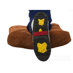 Skórzany nastopnik spawalniczy z dwoiny bydlęcej (para) - Lava Brown 15cm dł. (W0098)