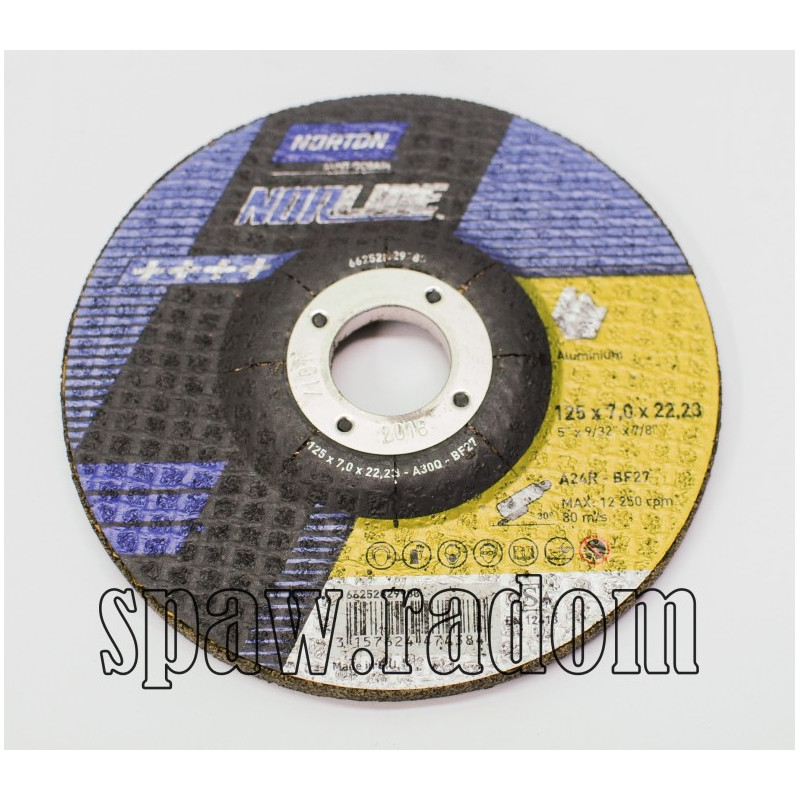 Tarcza do szlifowania aluminium 125x7,0x22.23 NORTON (N1628)